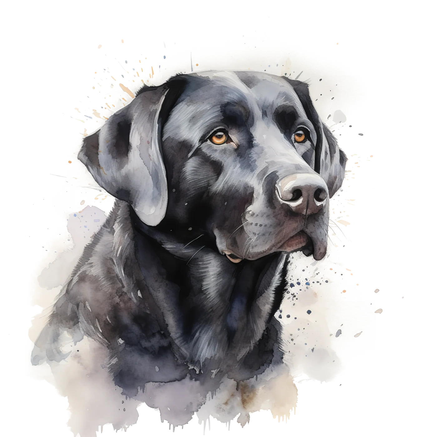 Black Labrador (watercolour) design