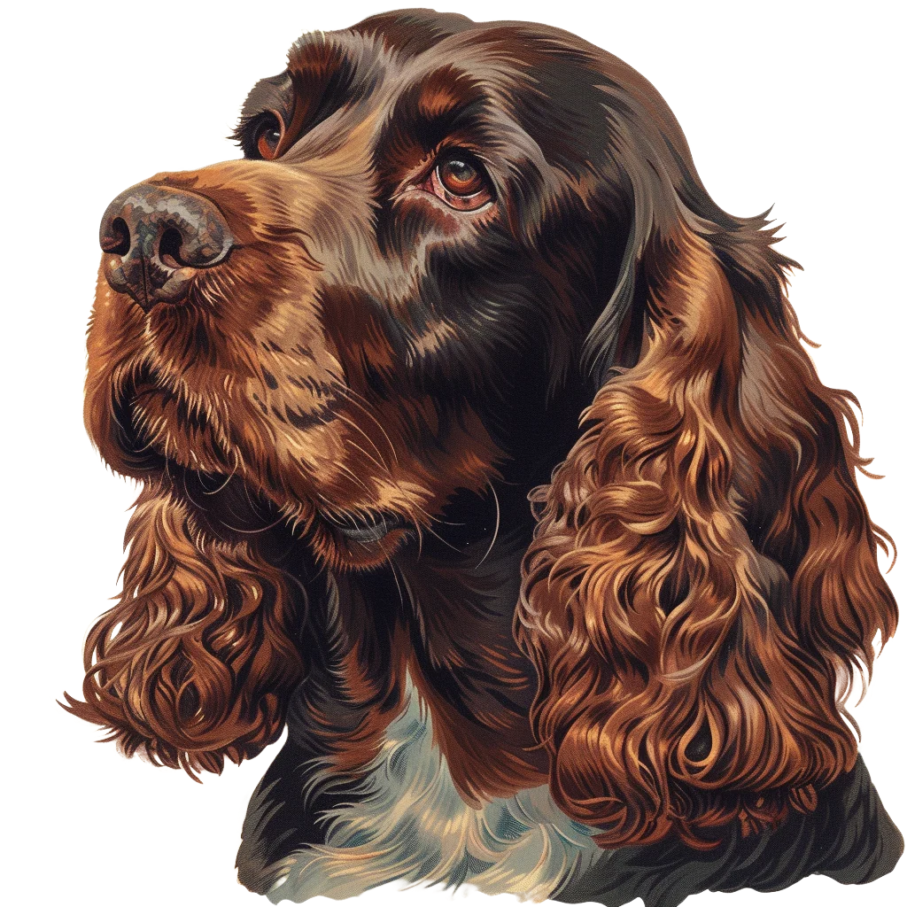 Chocolate Cocker Spaniel (watercolour) design