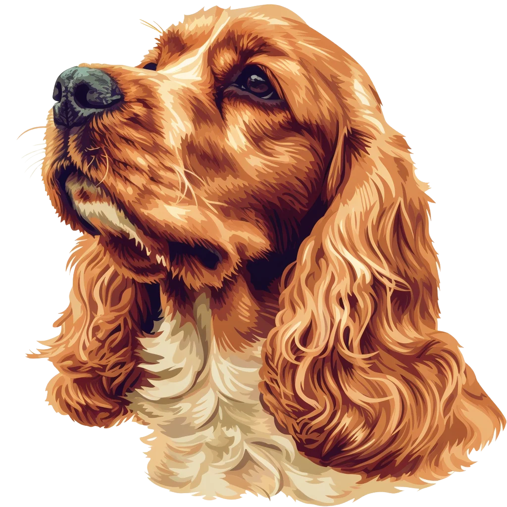 Golden Cocker Spaniel (watercolour) design