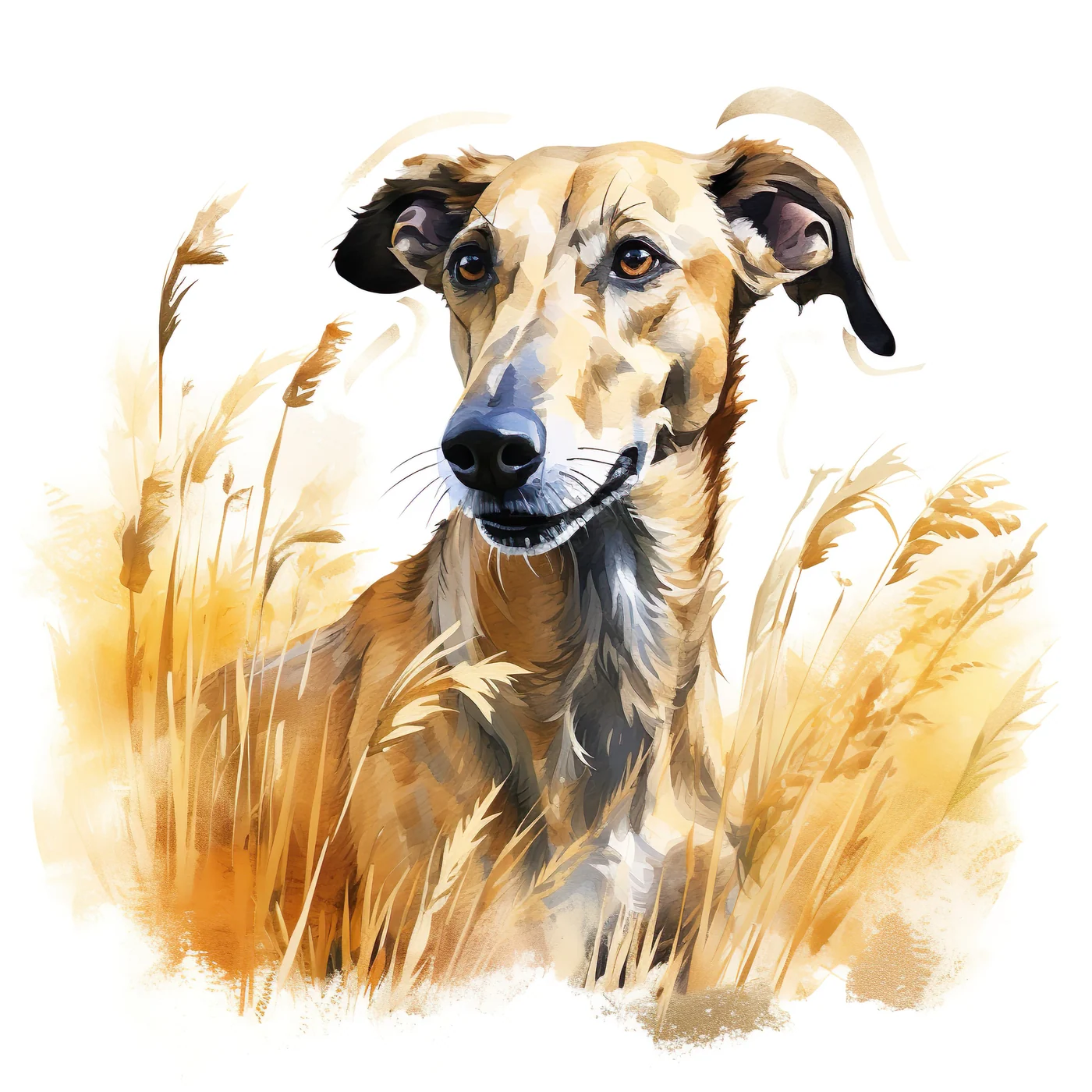 Greyhound (watercolour) design
