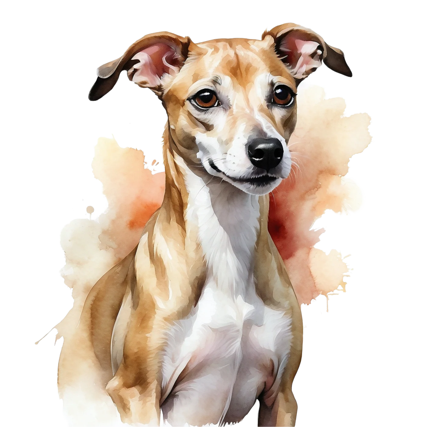Whippet (watercolour) design